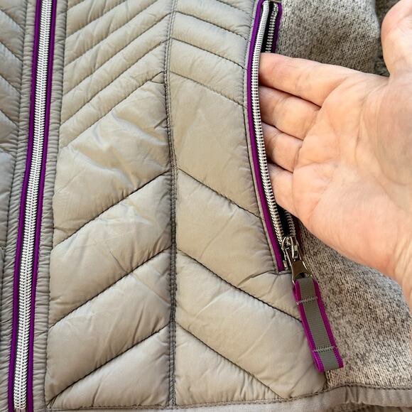 New Express EXP Core Performance Zip Jacket Women Large Puffer Quilted Fleece - Picture 6 of 13